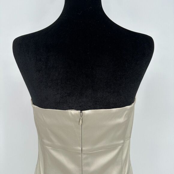 Tahari Womens Strapless Cocktail Dress Size 6 Rhinestones Sequins Party Glam - Picture 10 of 12